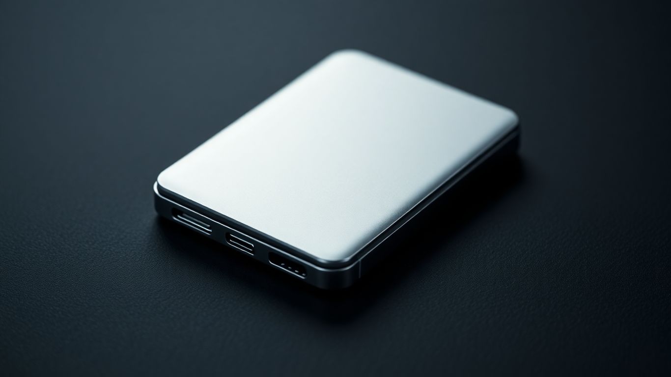 Secure hardware crypto wallet on a dark surface.