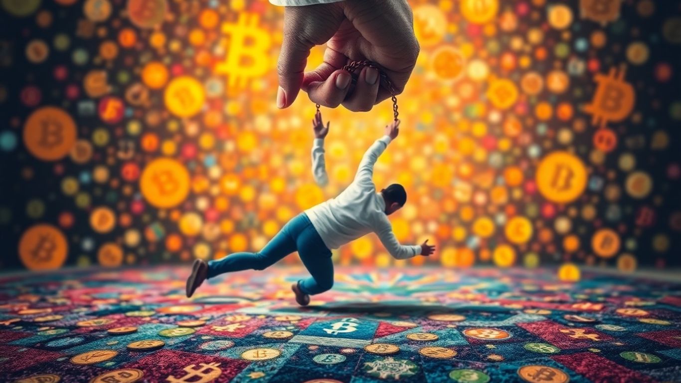 Person falling as a rug is pulled out from under them.