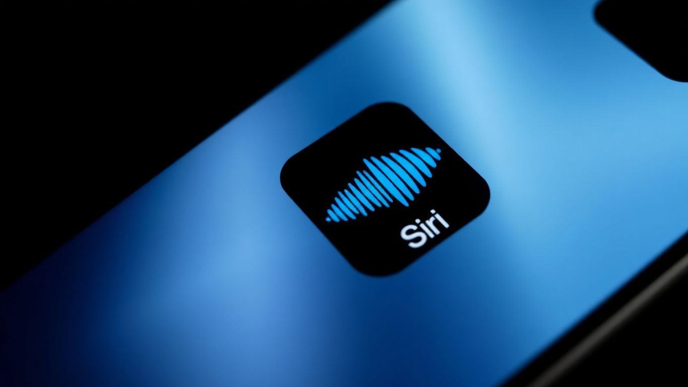 Siri logo on a smartphone screen
