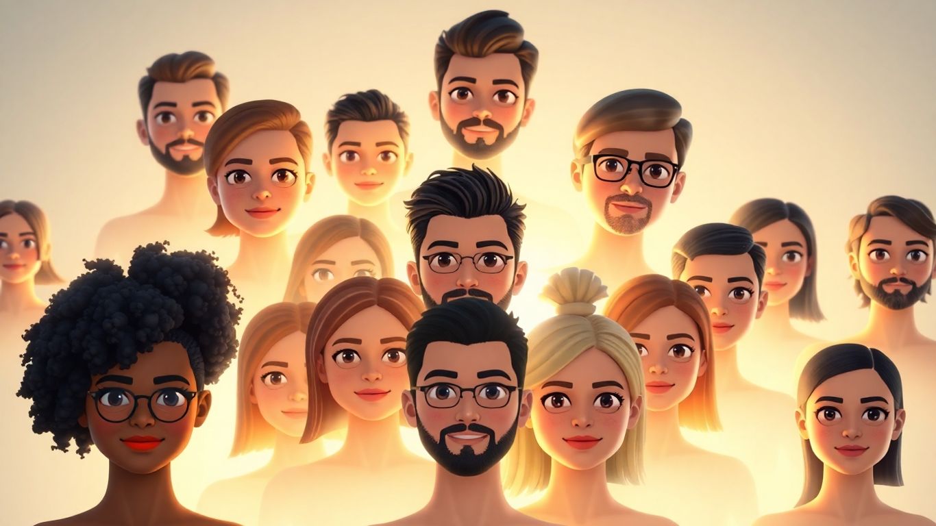 Diverse hyper-realistic AI-generated user avatars.
