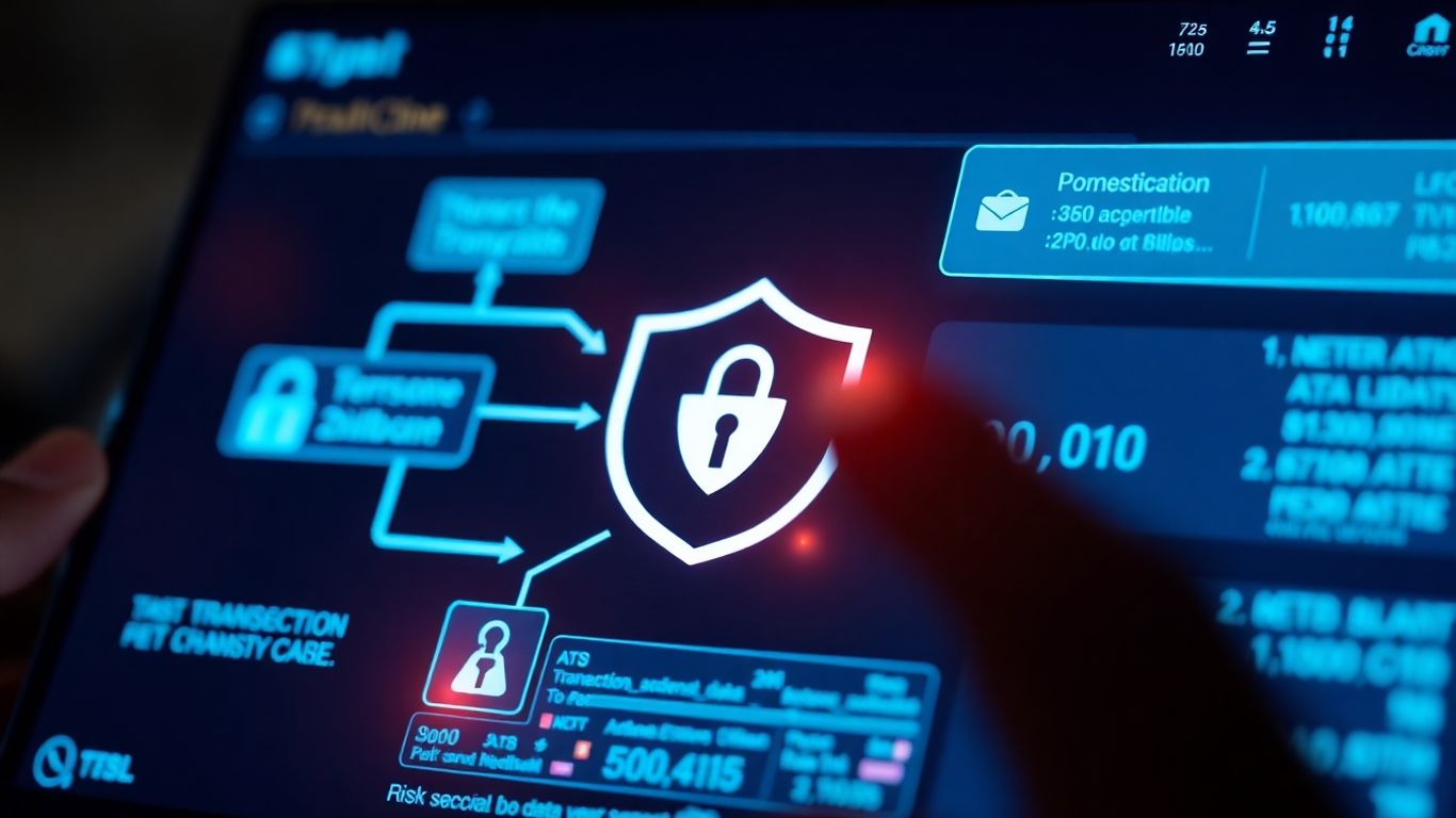 Digital wallet interface with secure transaction flow.