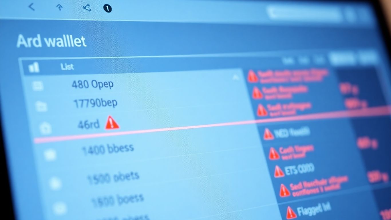 Digital wallet with flagged transaction history