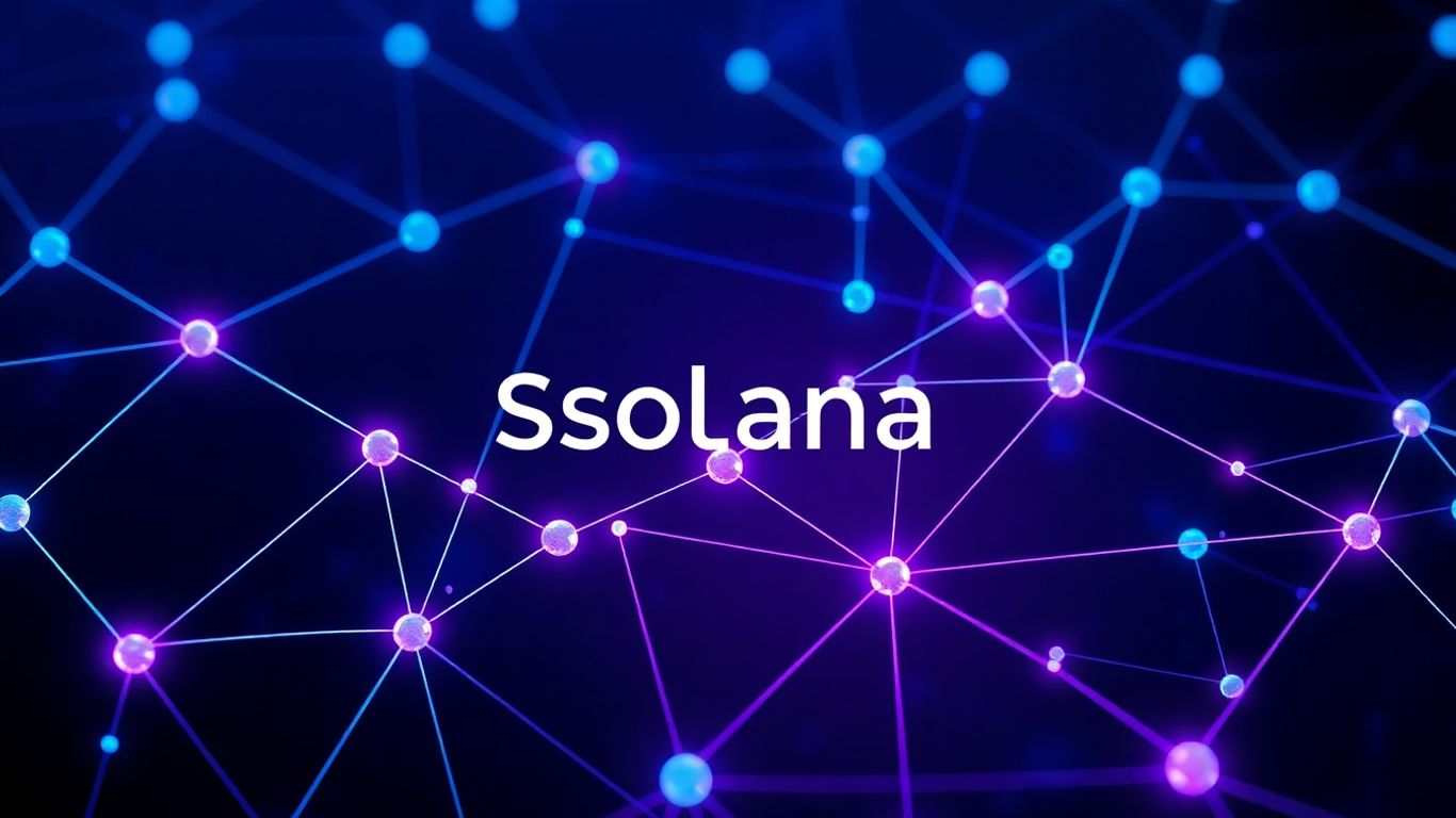 Solana blockchain network with data streams.