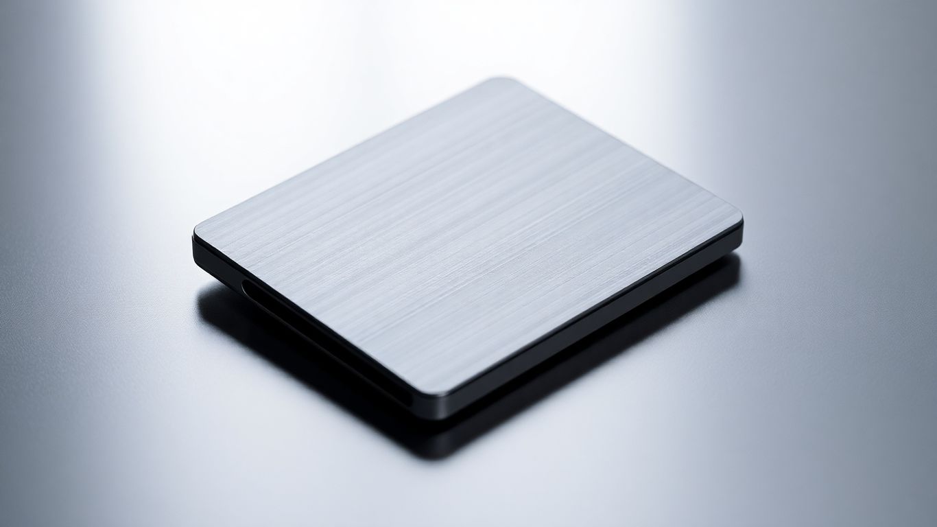 Sleek metallic cardholder wallet for card protection.