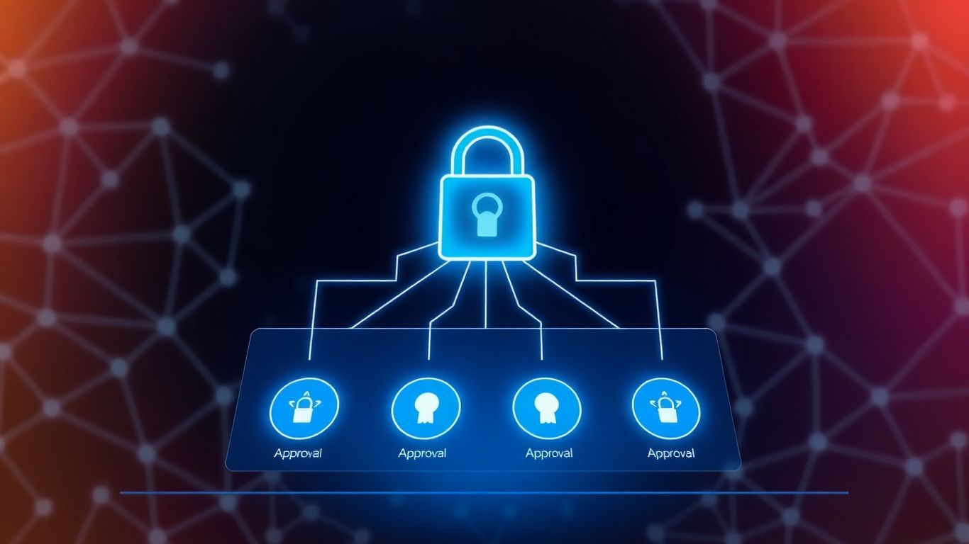 Multi signature crypto wallet with security lock and keys.