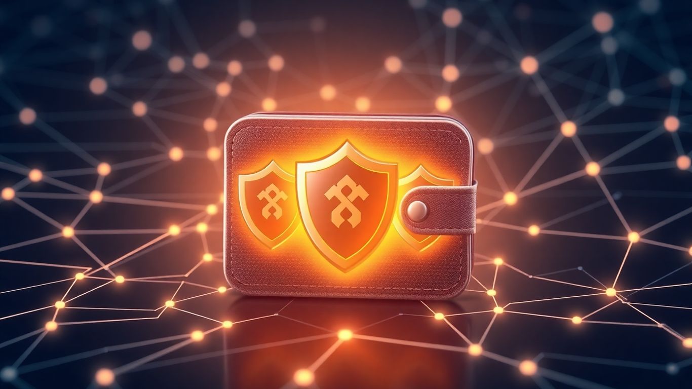 Multi signature crypto wallet with interlocking shields.