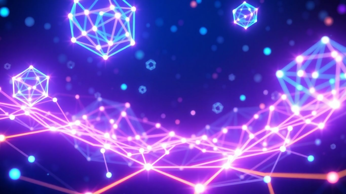 Web3 auditing strategies landscape with glowing nodes.