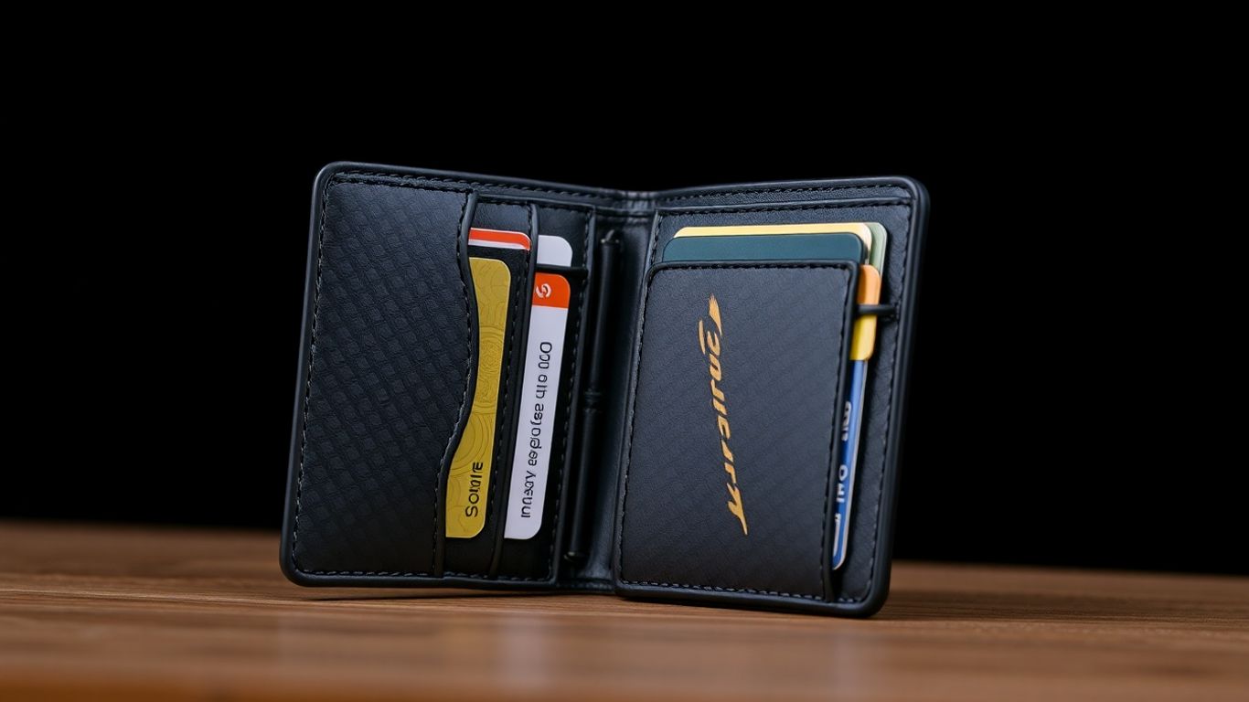 Durable crush-resistant wallet with organized card slots.