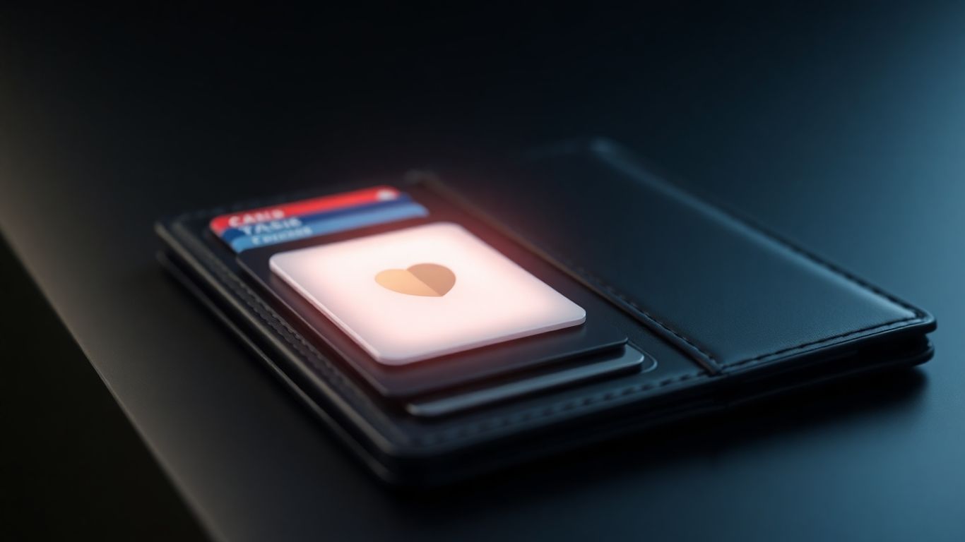 Modern wallet with integrated tracking for card security.