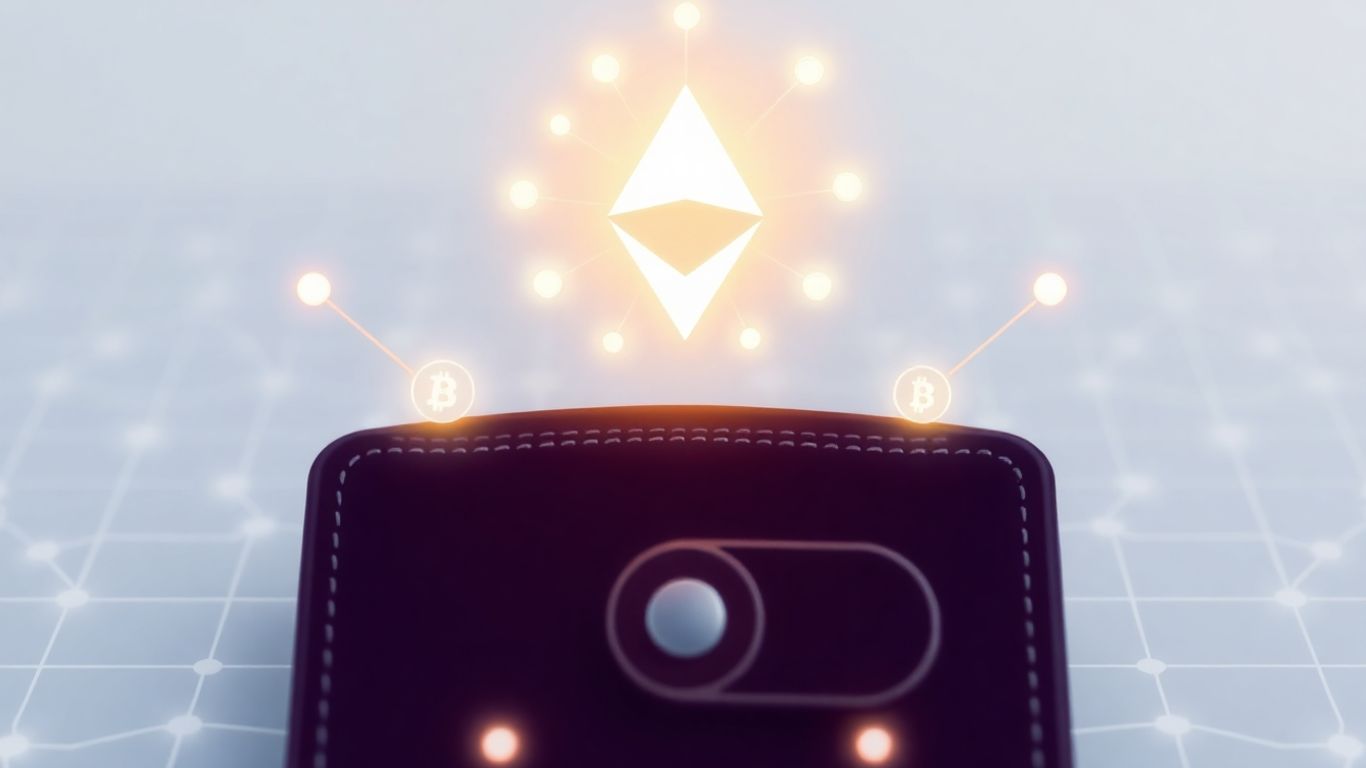 MyEtherWallet interface with crypto icons and ether symbol.
