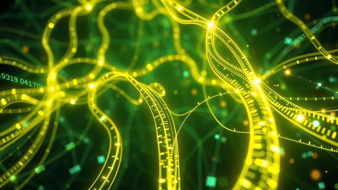 Digital trails of cryptocurrency being traced.