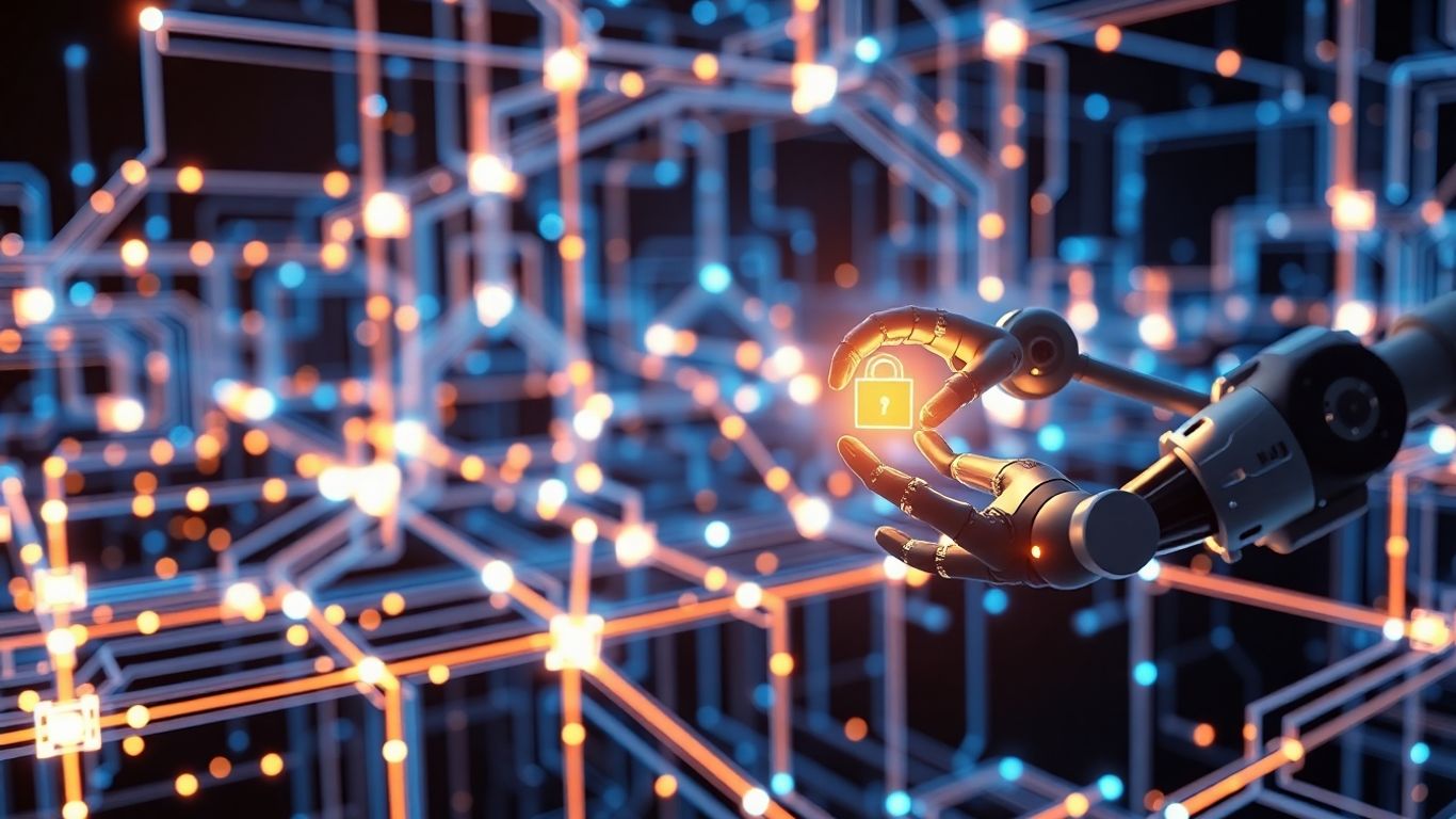 Automated network security with robotic arms.