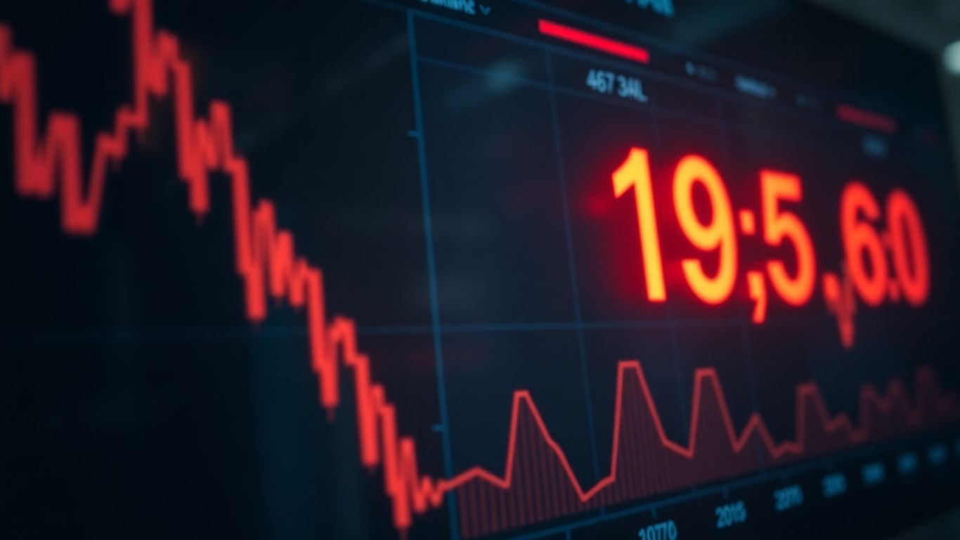 Financial dashboard with flashing red alert icons.