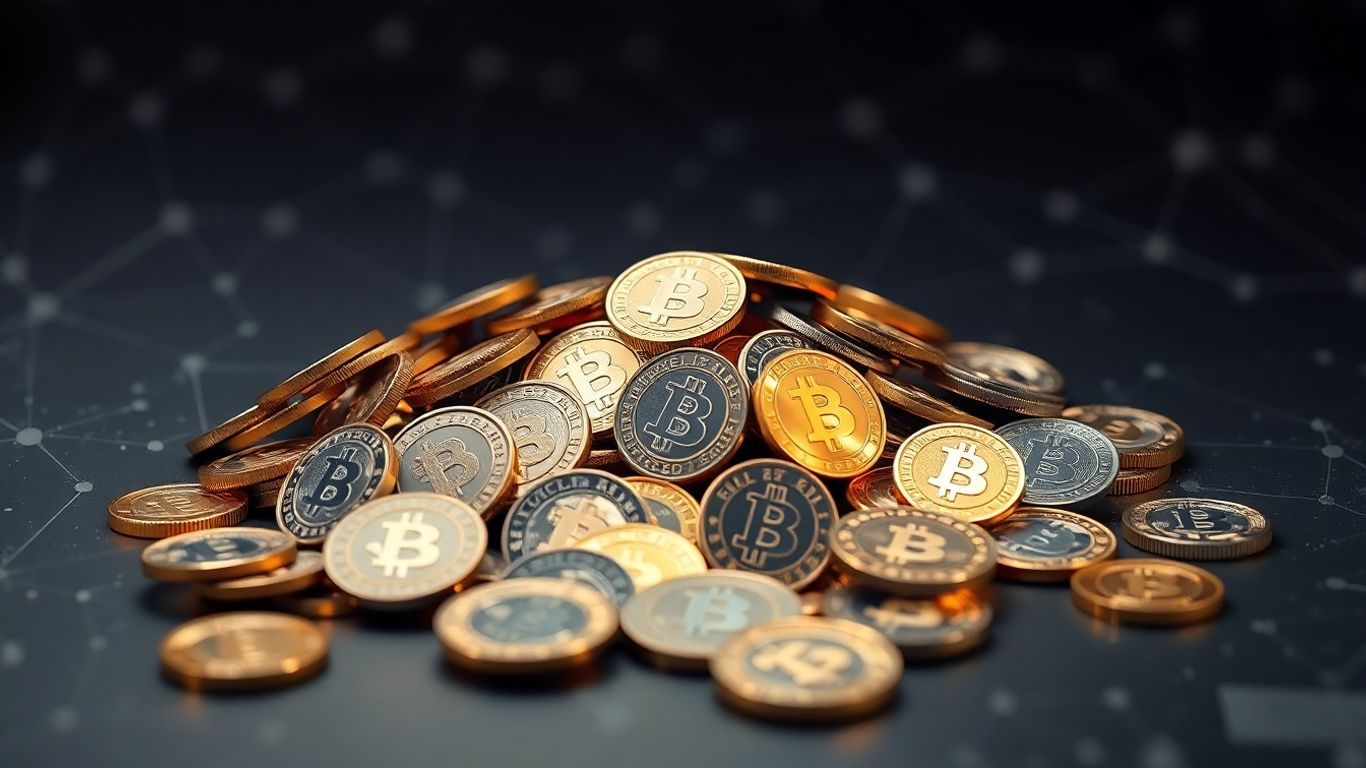 Digital tokens showing varying degrees of concentration.