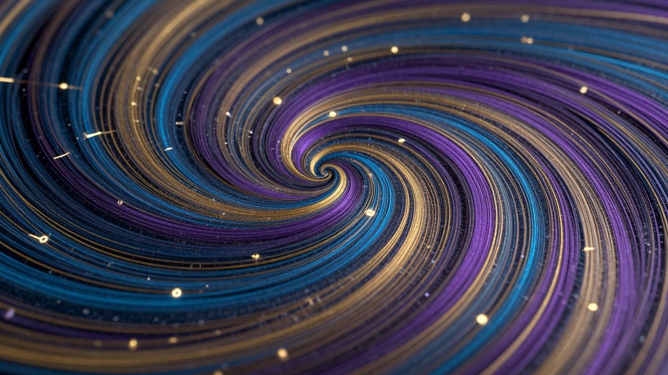 Abstract visualization of complex data and risk analysis.