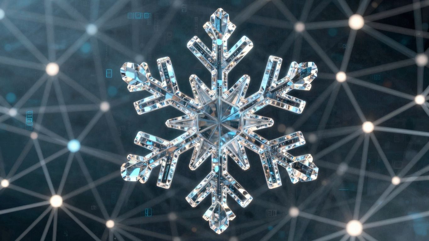 Snowflake integrated with a digital blockchain network.