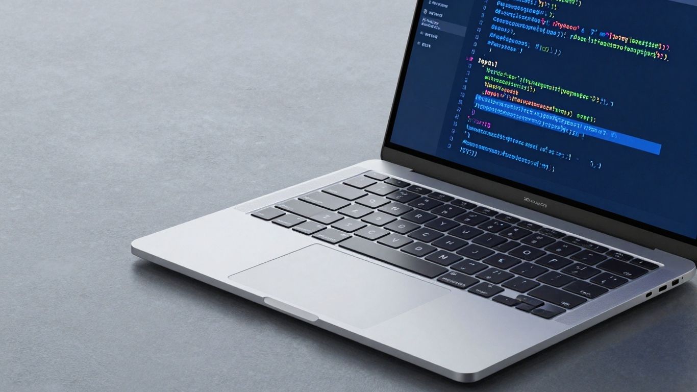 Python code on a laptop screen