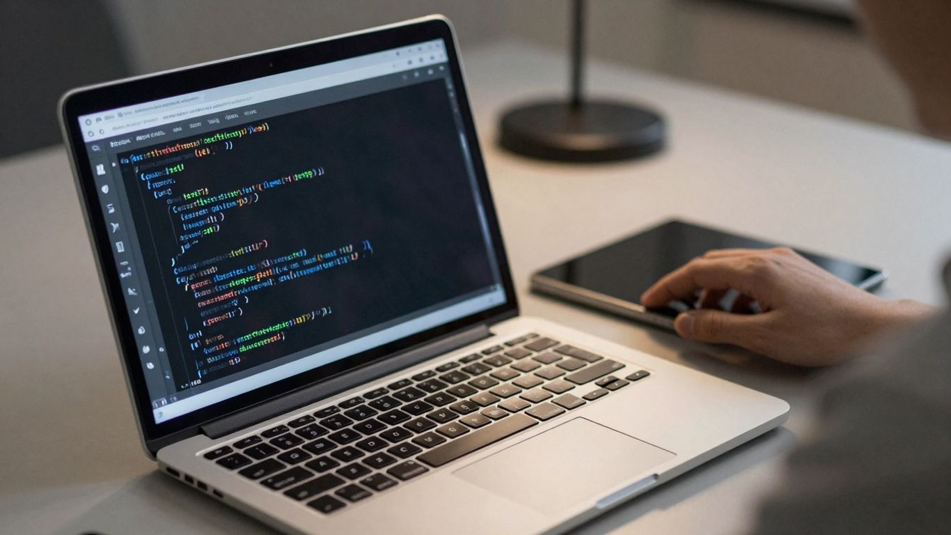 Go SDK for Risk Scoring code on laptop screen.
