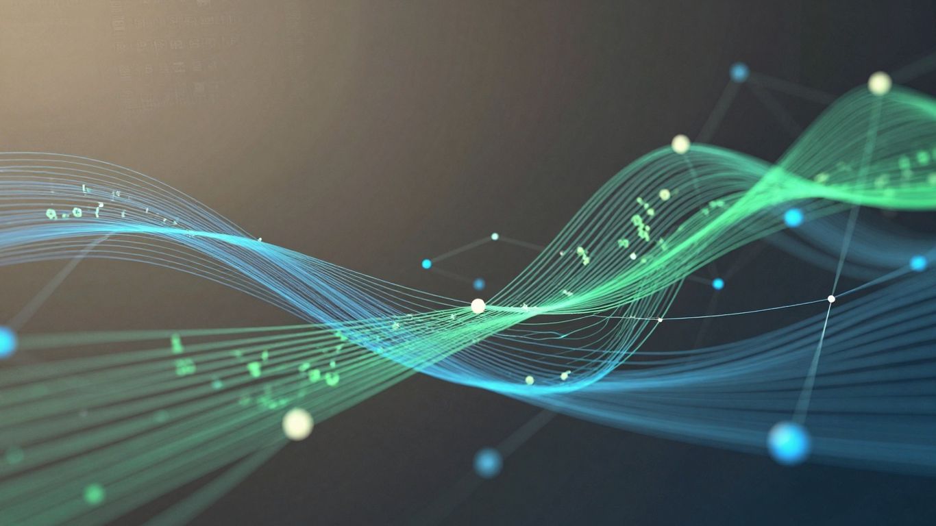 Digital data streams connecting global nodes for threat intelligence sharing.