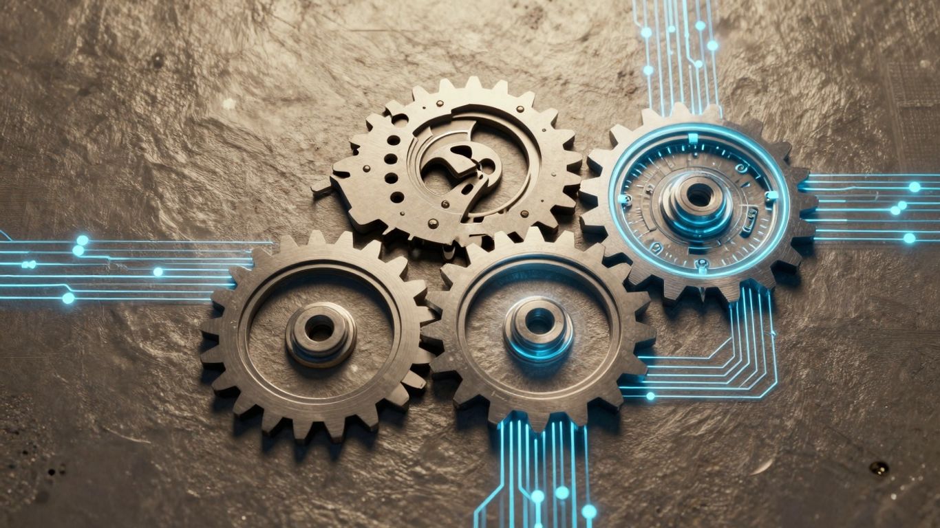 Interconnected digital gears and circuits with data streams.