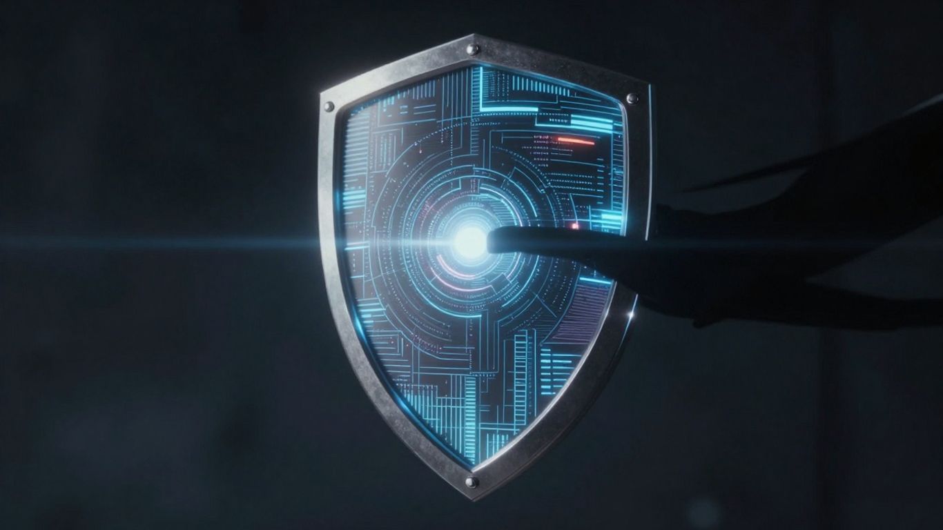 Digital shield blocking phishing threat