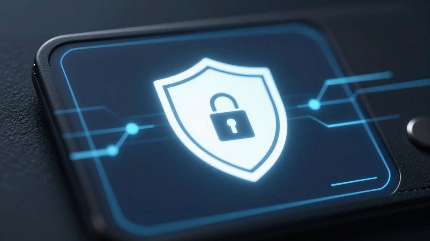 WalletConnect security shield with digital connection.