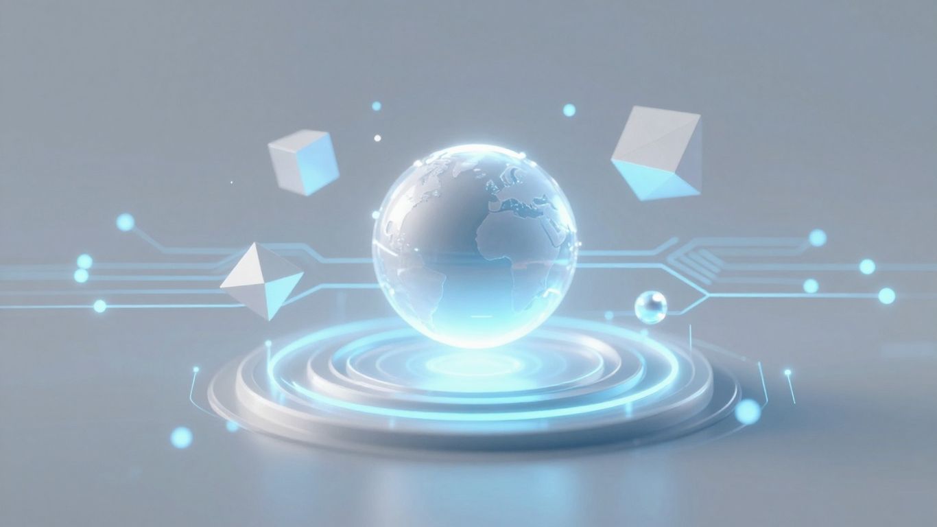 Futuristic digital interface for smart contract auditing.