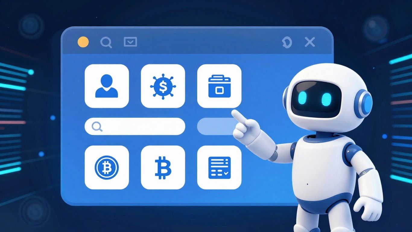 Crypto wallet finder bot interface with cryptocurrency icons.