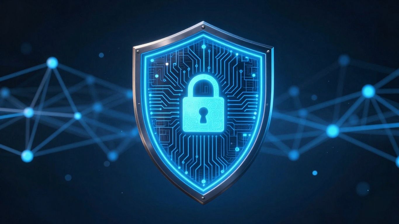 Digital shield protecting interconnected Web3 network nodes.