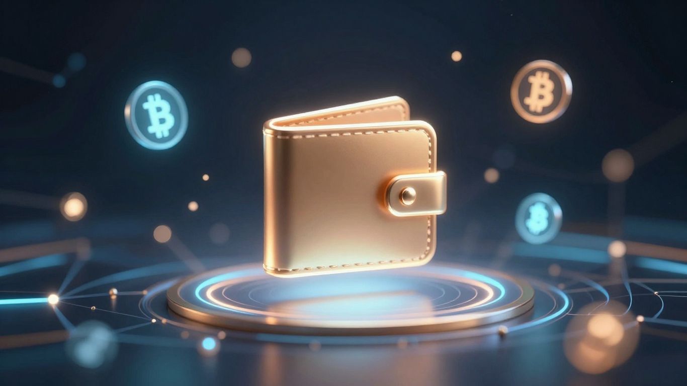 Walletverse Web3 Crypto Wallet interface with glowing nodes.