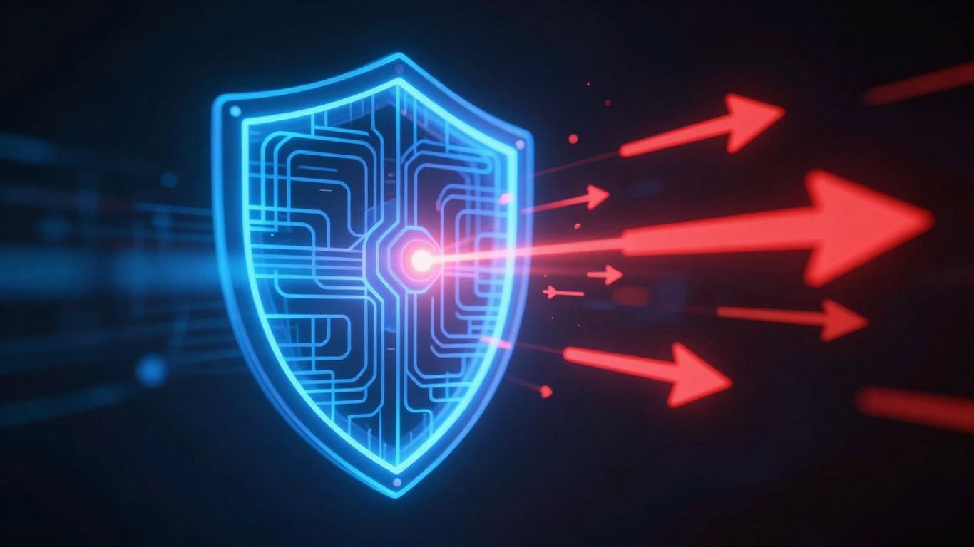 AI shield blocking scam messages