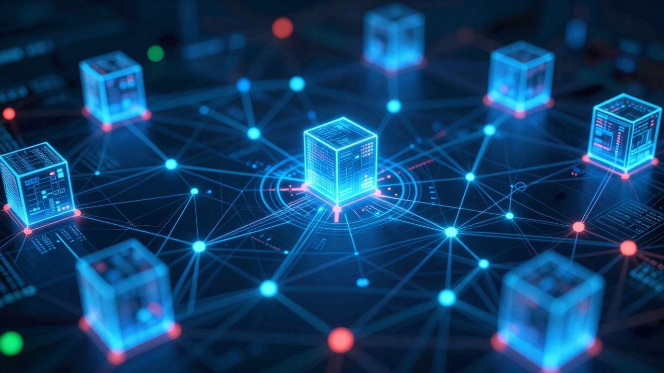 Blockchain network with risk indicators.