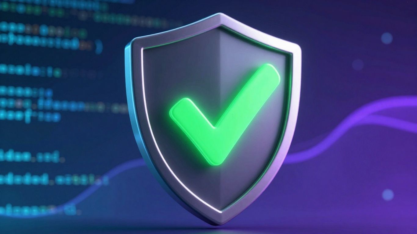 Digital shield protecting a crypto wallet from phishing.