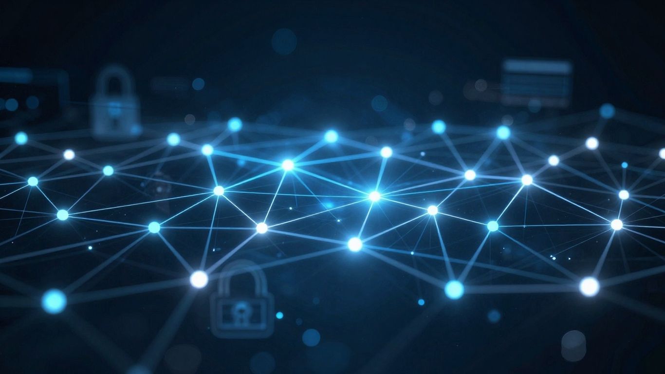 Interconnected digital pathways forming a complex network.