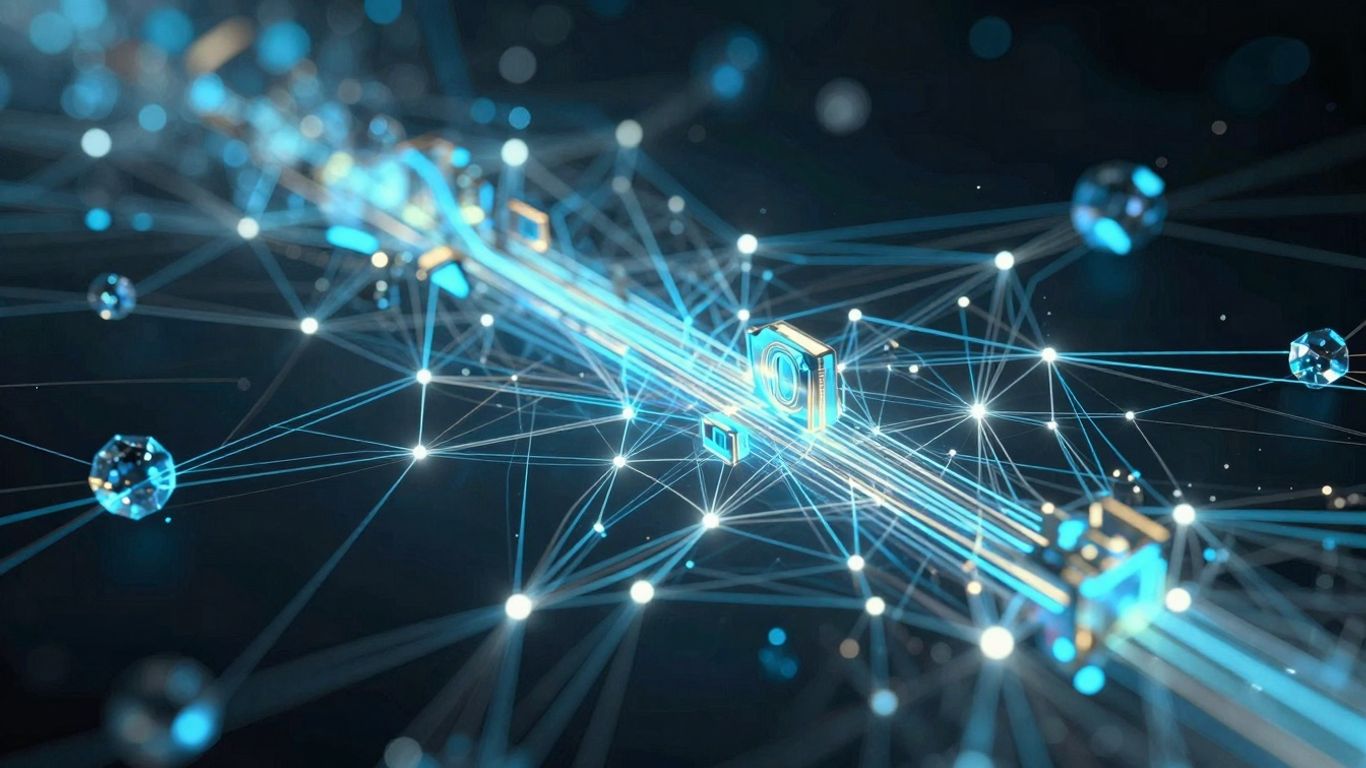 Digital pathways tracing fund flow across blockchain.