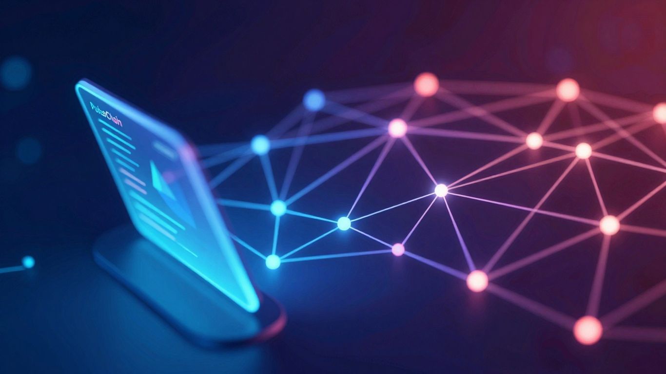 PulseChain network visualization with futuristic interface elements.