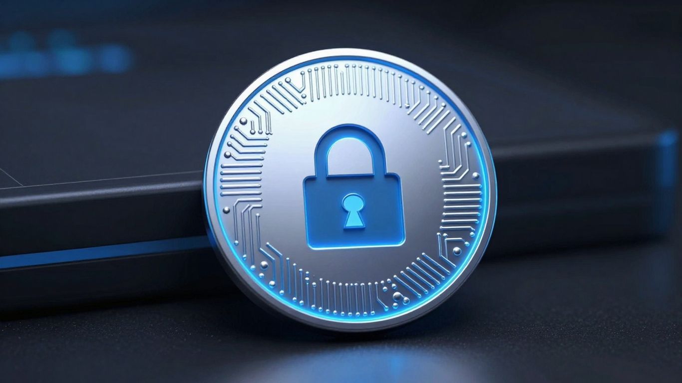 Veritas smart contract audit badge with glowing blue light.