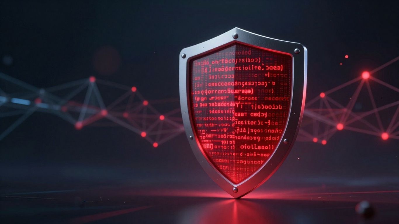 Digital shield protecting against cyber threats on a blockchain network.