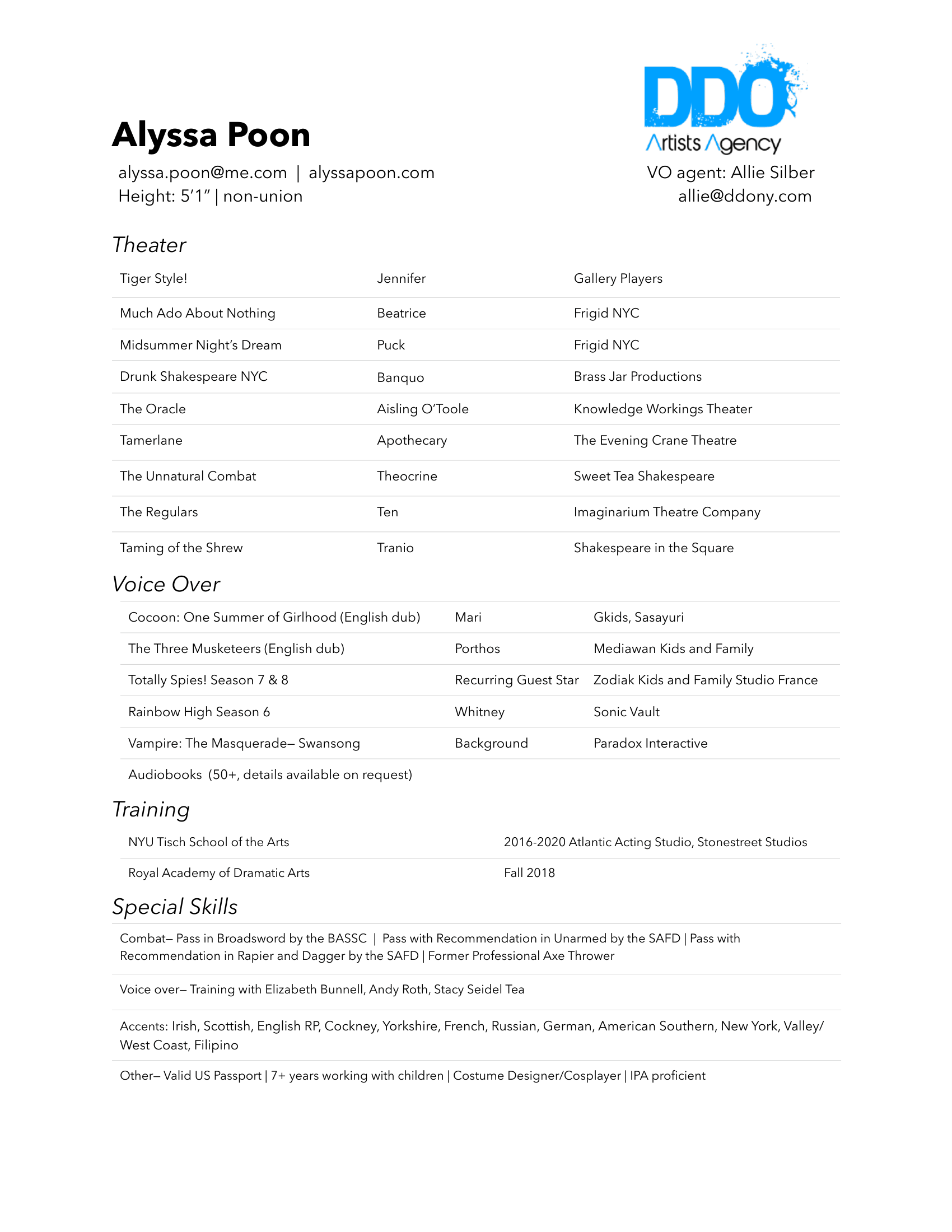 Click button below to view resume