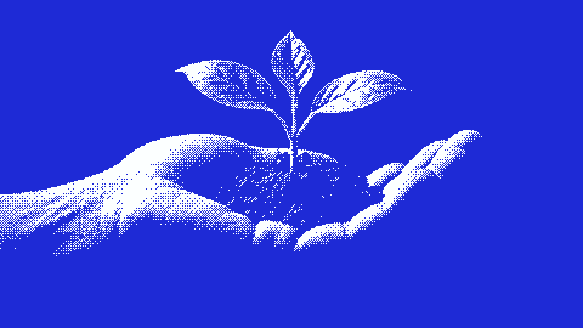 Une main tient une jeune pousse avec sa motte de terre, symbole d'un référencement gratuit qui prend racine.
