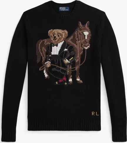 Polo Ralph Lauren Tuxedo Bear & Horse Wool Sweater