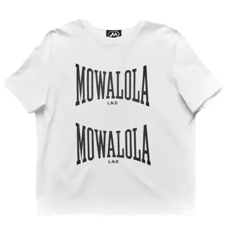 Mowalola White Double Logo Tee
