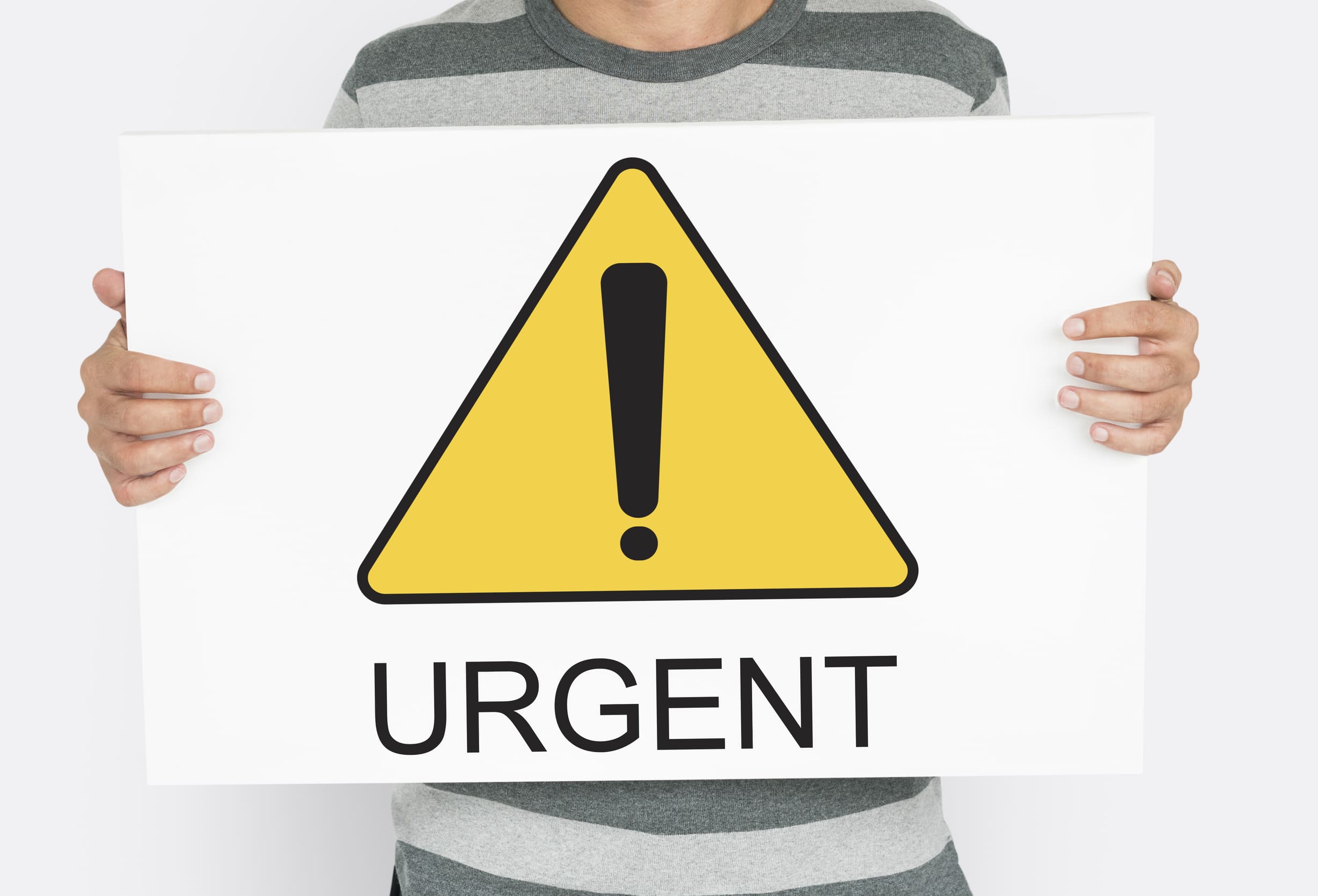 Urgent alert attention caution error warning