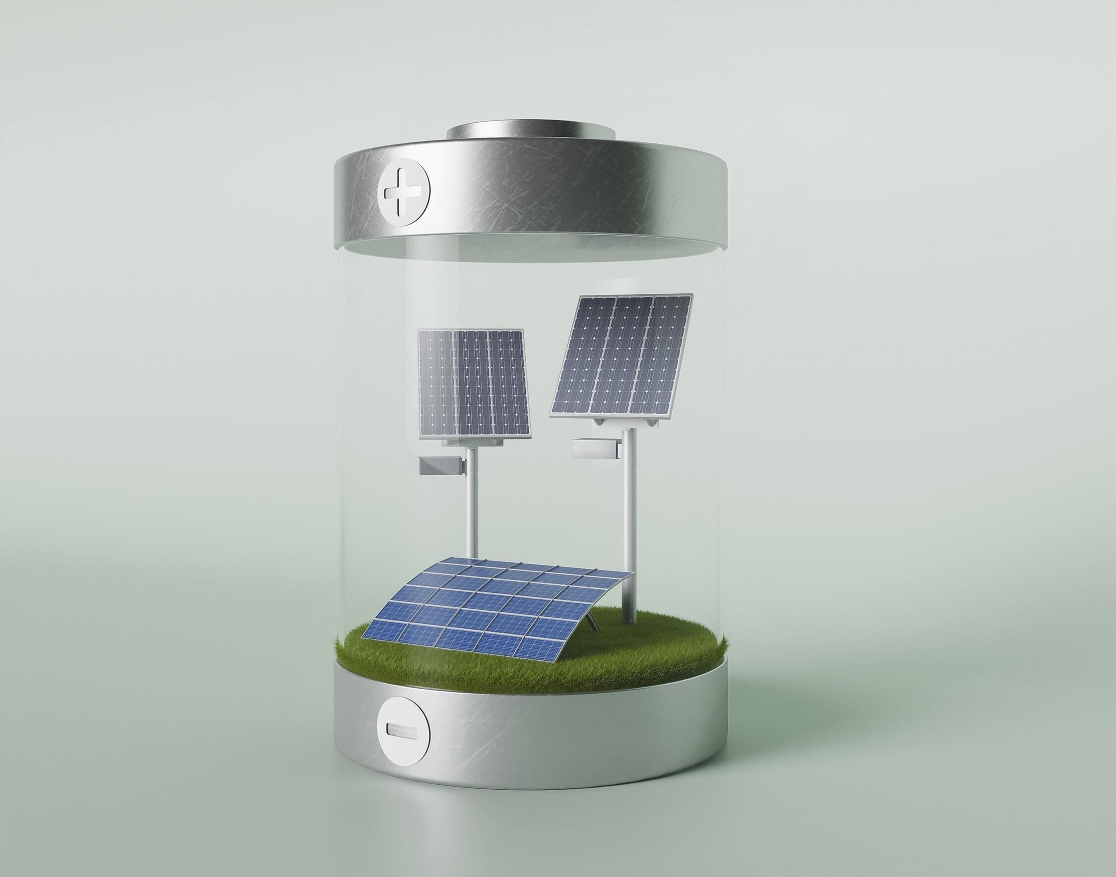 3d eco project for environment with solar panels