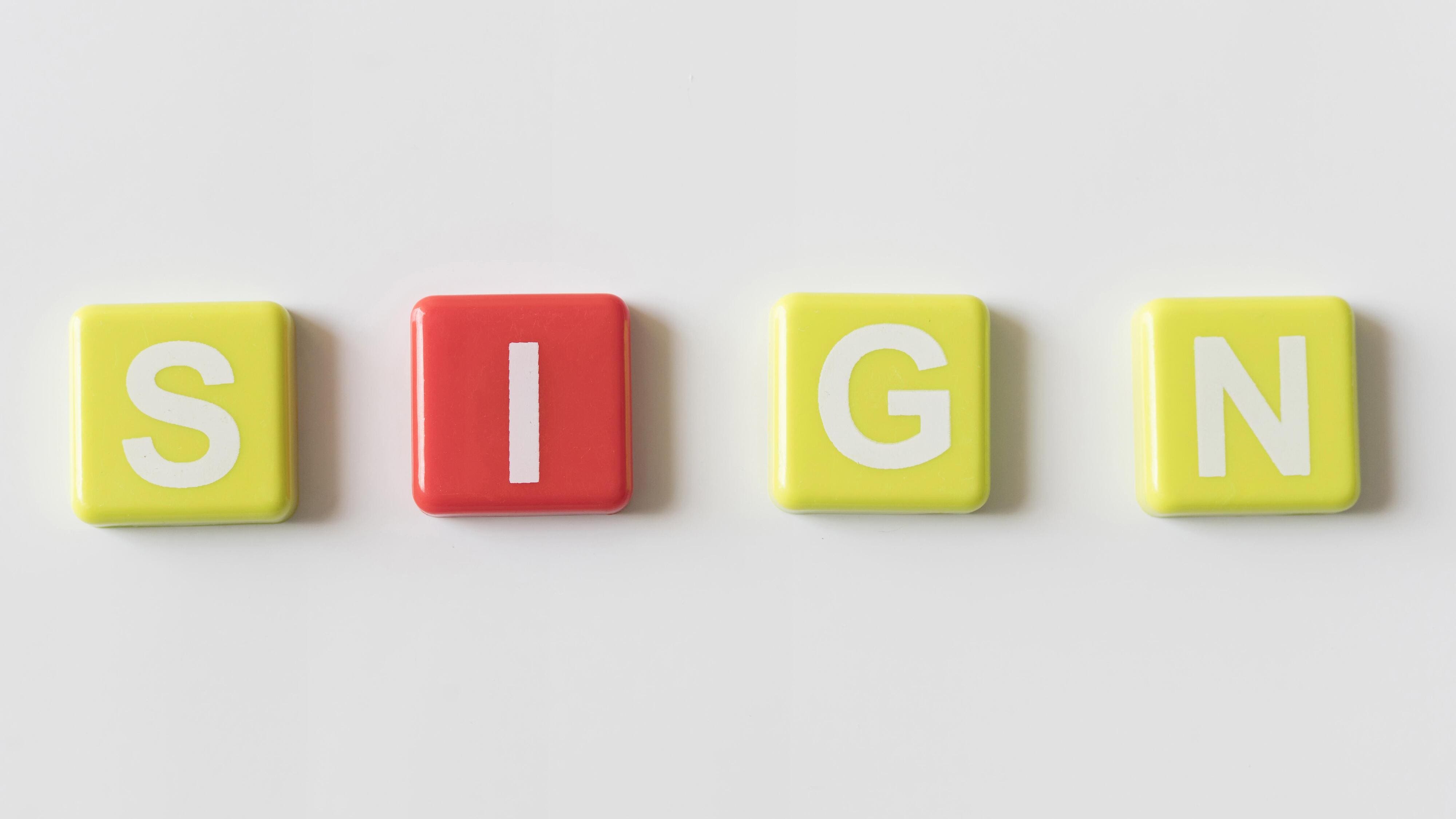 Top view sign language concept