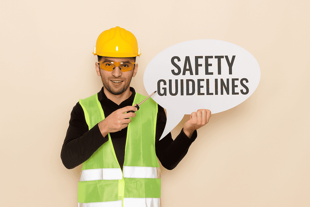 safety guidelines from a safety officer
