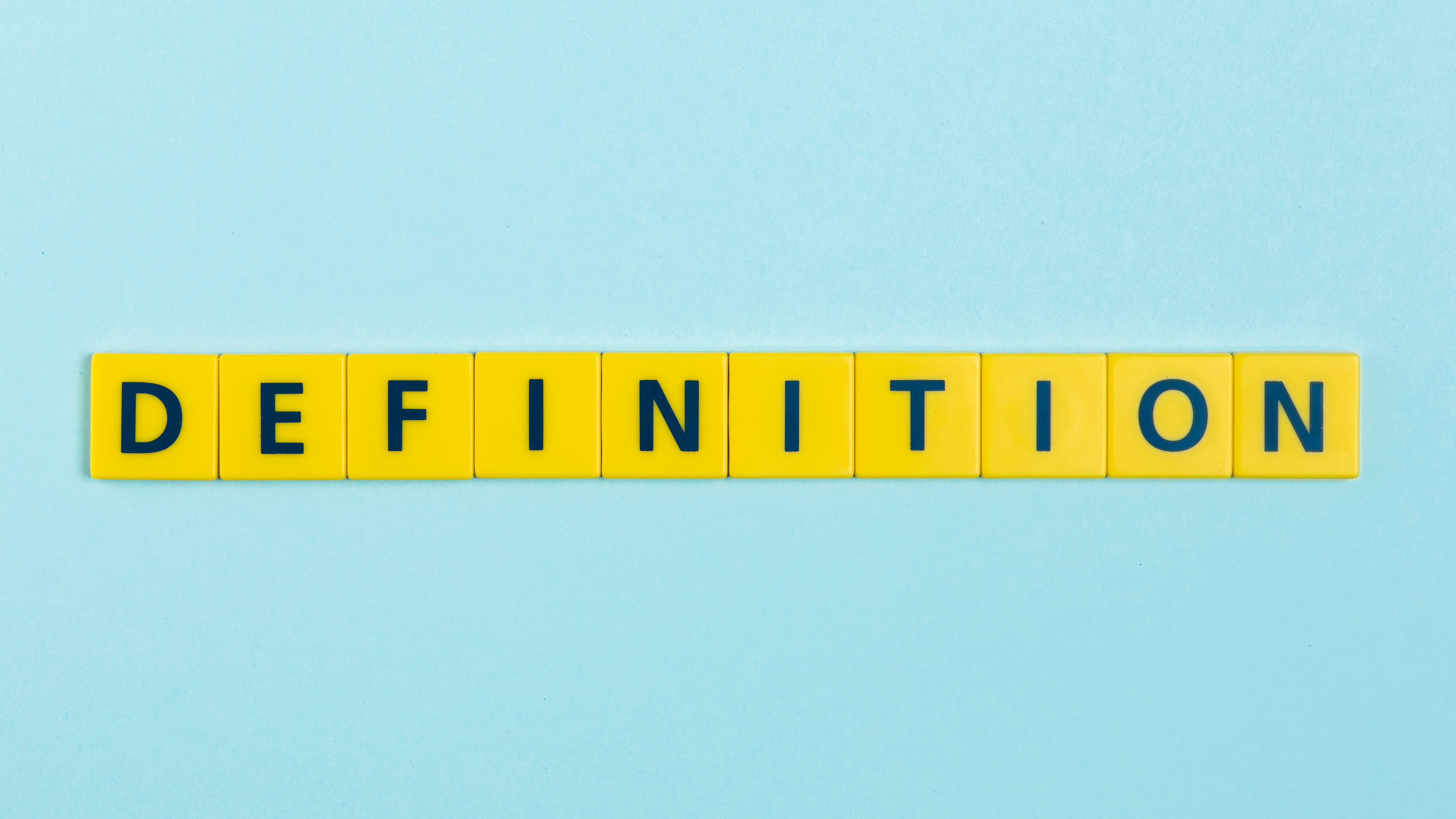 Definition word on scrabble tiles