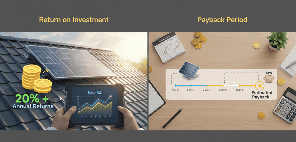 1kw solar panel system roi and payback period