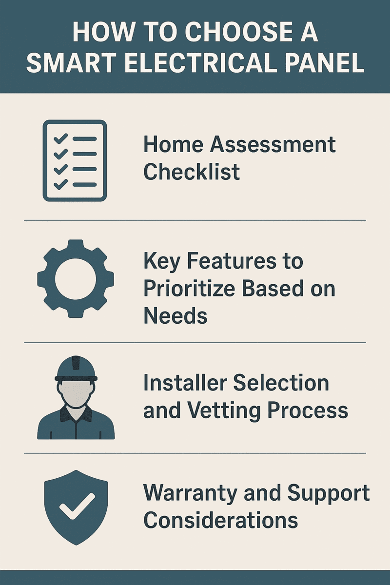 criteria to choose smart panel infographics