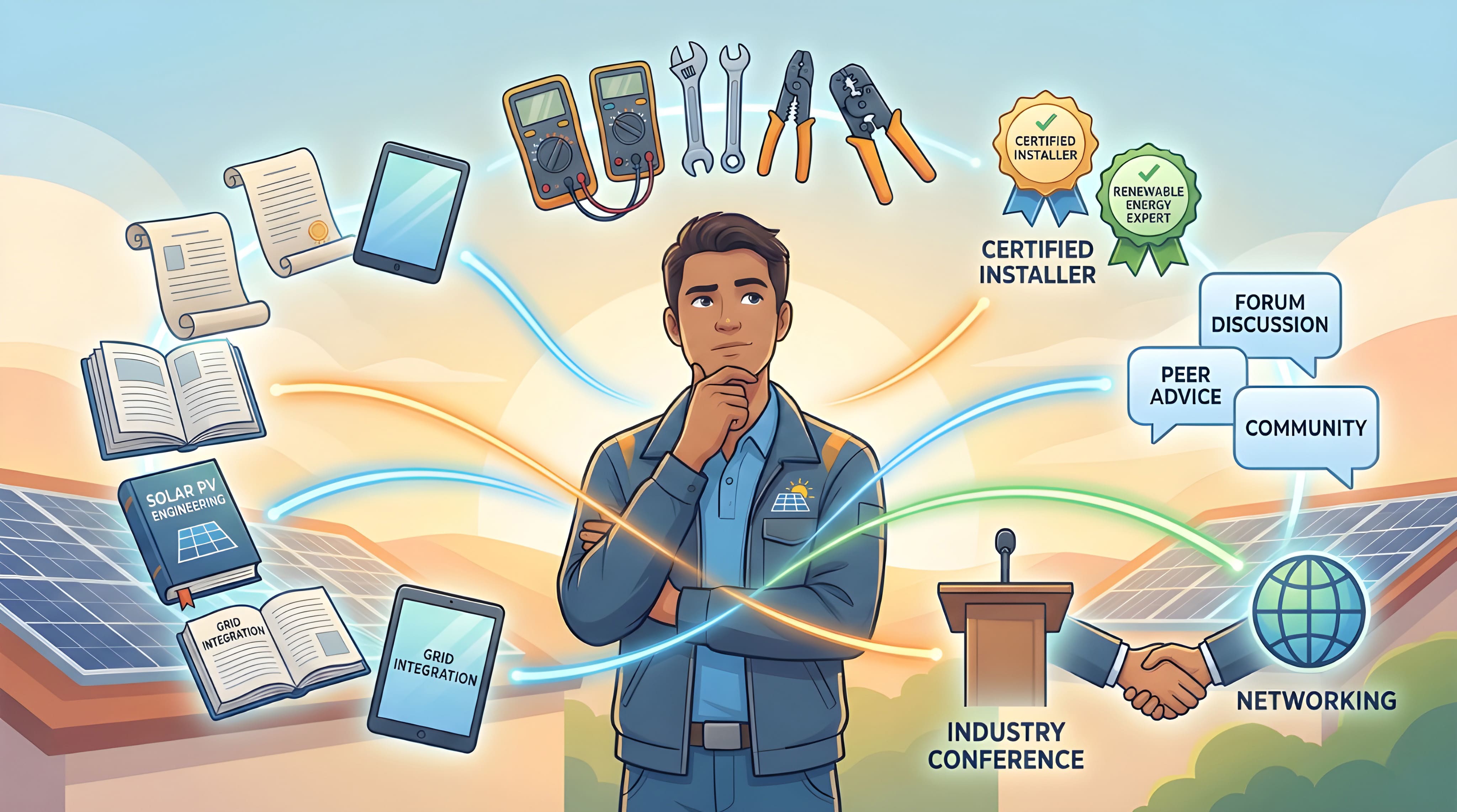 Solar worker balances technical and community knowledge